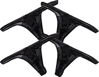 Faringoto Men S Underwear T Back G String Thong Sexy Bulge Pouch Ice Silk Briefs Lingerie