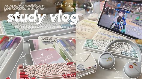 Productive Study Vlog 💌 Aesthetic Notes Taking Studying For Exams New