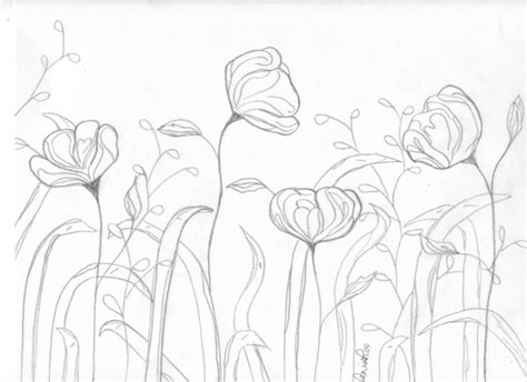 Spring Flowers Sketchdrawing 09 On Behance