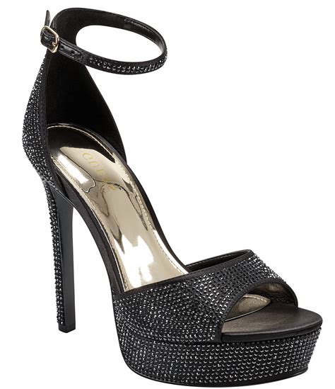 Guess Cadly Rhinestone Ankle Strap Platform Dress Sandals Dillards