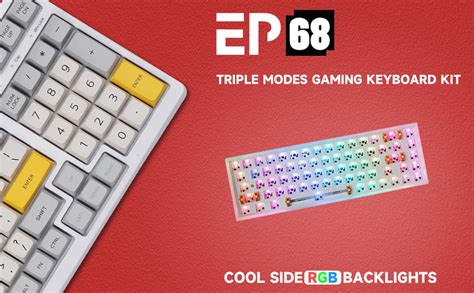 Epomaker Ep Hot Swappable Rgb Ghz Bluetooth Wired Mechanical Gaming Keyboard