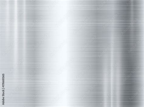 Metal Stainless Steel Texture Background With Reflection Stock Vector