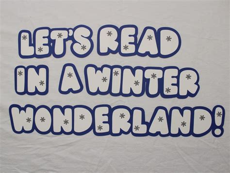 Winter Wonderland Bulletin Board Kit, Reading, School, Library, Classroom, Door Decoration ...