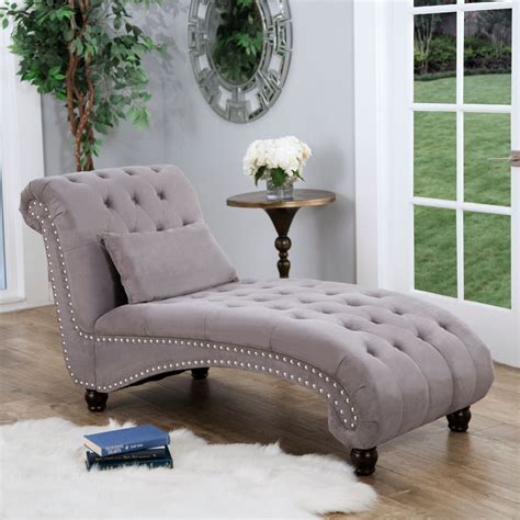 Devon Claire Cadence Tufted Oversized Chaise Lounge Gray Walmart