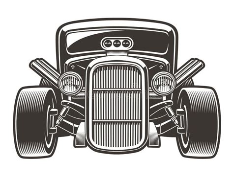 Hot Rod Car Logo, HotRod Vector Emblem, Vector Hot Rod Car Logo Stock ...