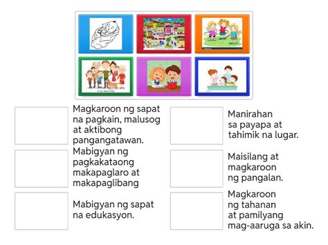 ap  karapatan ng mga bata match