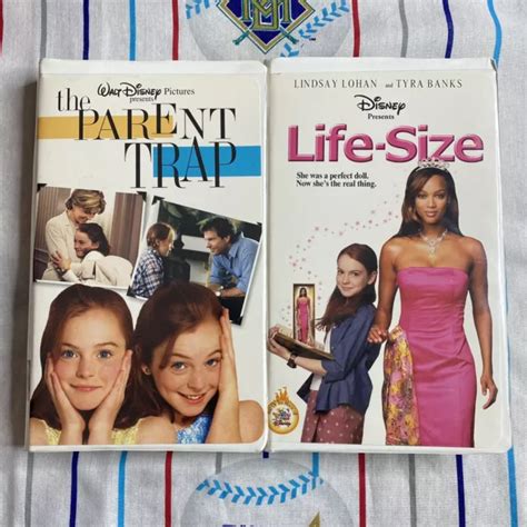 LINDSAY LOHAN WALT Disney VHS Tapes Parent Trap Life Size Set Of 2