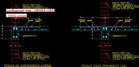 Proje Sitesi Confinement Slab Autocad Projesi