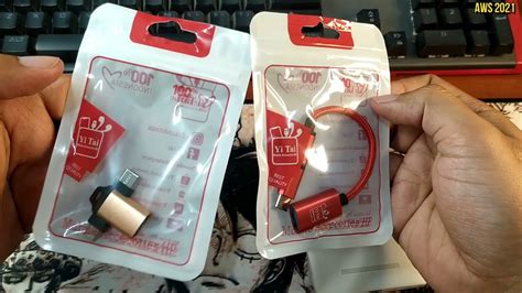 Unboxing Conventer Usb Otg Dua Fungsi Port Micro Usb Dan Type C Jadi