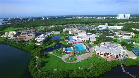 MIAMI - OCTOBER 1: Aerial Video Of Florida International University Biscayne Bay Campus Which Is ...