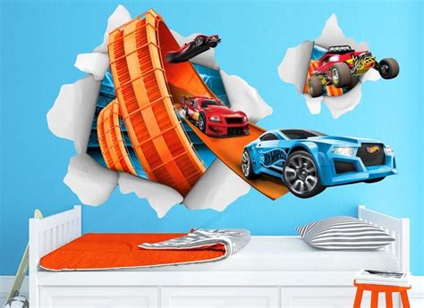 Make These Hot Wheels Race And Rip Through Any Wall With These Awesome Wall Decals Send These
