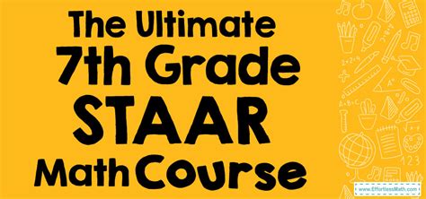 The Ultimate 7th Grade STAAR Math Course FREE Worksheets