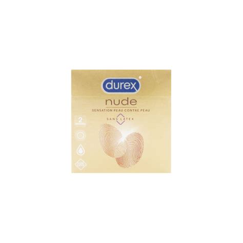 DUREX Nude sans latex 2 préservatifs Parapharmacie Pharmarket