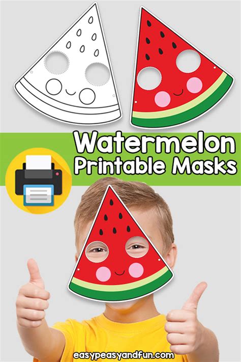 Printable Watermelon Mask Template Easy Peasy And Fun Membership