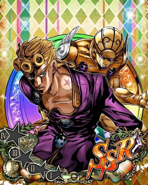 Jjba Stardust Shooter Card Giorno Giovanna Gold Experience Dibujos