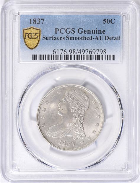 1837 Capped Bust Half Dollar Reeded Edge PCGS Genuine AU Details Item