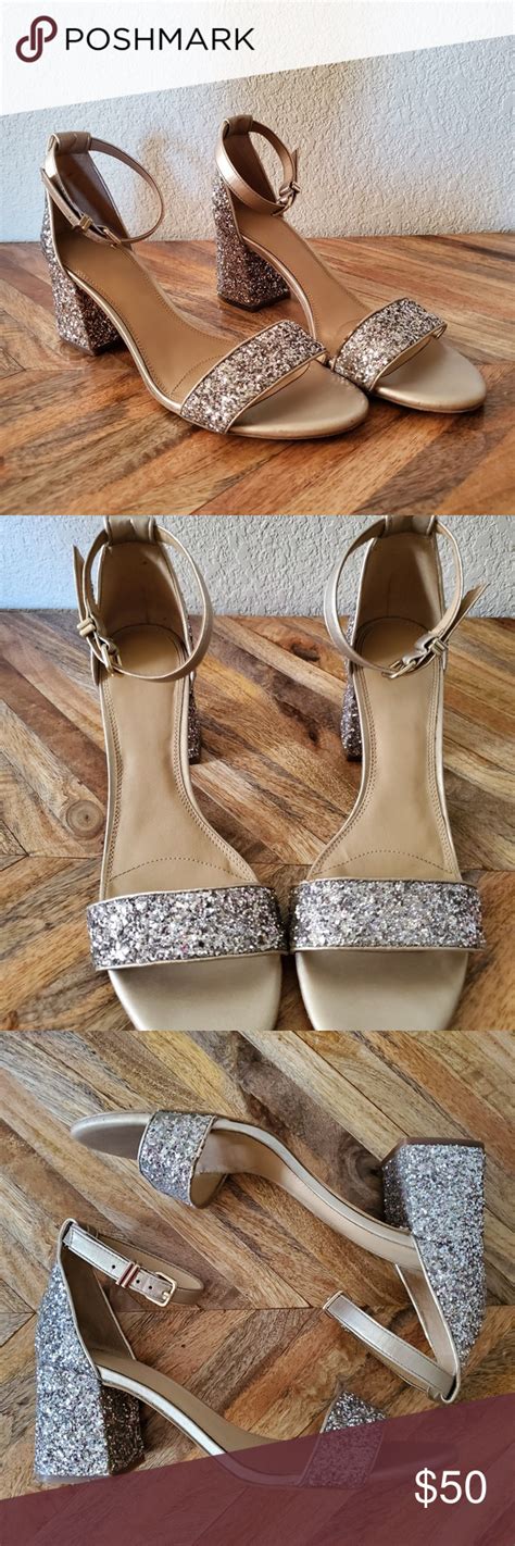 Gb Gianni Bini Glitter Ankle Strap Heels Size 95 Strap Heels Ankle Strap Heels Ankle Strap