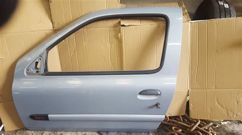 Renault Clio Mk Passenger Nsf Ns Front Door Silver Teb Dr