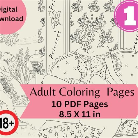 Nude Coloring Pages Etsy