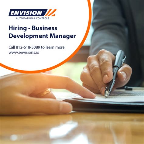 Hiring Business Development Manager Envision Automation And Controls