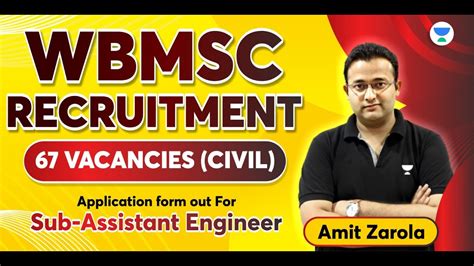 Wbmsc Recruitment Vacancy Sub Assistant Engineer Civil