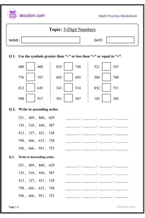 3 Digit Numbers