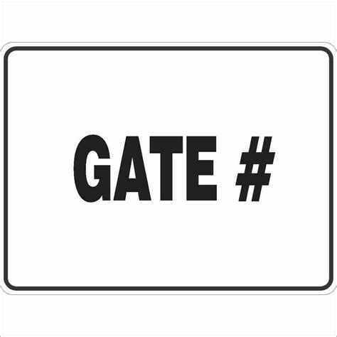 gate number sign buy