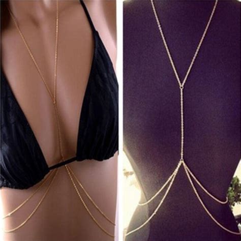 Women Sexy Fashion Gold Body Belly Waist Chain Bikini Beach Harness Necklace Lazada PH