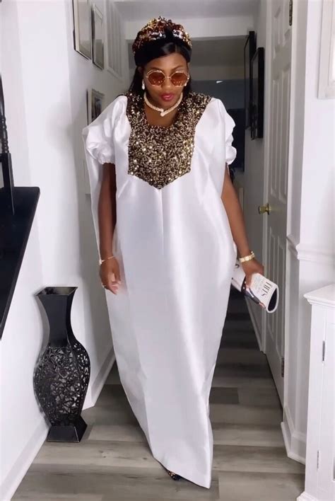 Buga White Boubou Dress Beautiful African Boubou Dress For Etsy