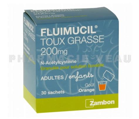 Fluimucil Expectorant Toux Grasse 200 Mg 30 Sachets Solution Buvable