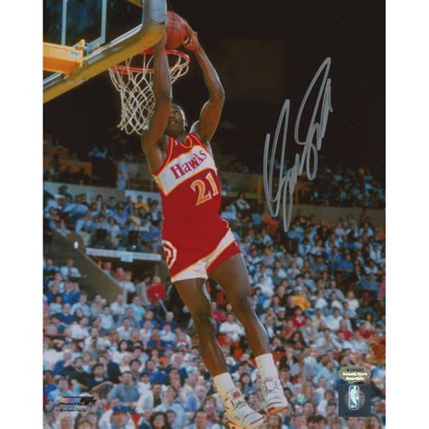 Dominique Wilkins Signed Hawks 8x10 Photo Schwartz COA Pristine Auction