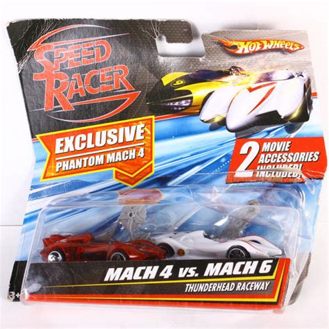 Hot Wheels Speed Racer Phantom Exclusive Mach 4 vs. Mach 6 ThunderHead ...