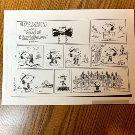 Peanuts Comic Strips Charles Schulz Original Editors Template Print 4