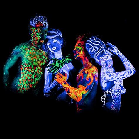 Neon Nights 8 X Uv Body Paint Black Light Make Up Bodypainting Neon Blacklight Bodypaint Face