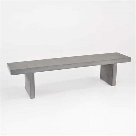 Outdoor Dining Set | Tapered Concrete Table and 2 Benches | Teak Warehouse