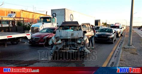 Hoy Tamaulipas Tamaulipas Ebrio Provoca Carambola Por Alcance Con