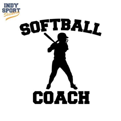 Softball Batter Silhouette Decal With Mom Text Indy Sport Stickers