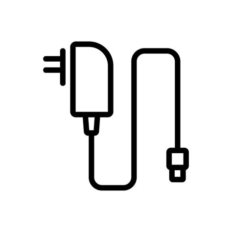 Old Type Charger Icon Vector Outline Illustration 9972002 Vector Art At