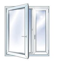 Пластиковое окно двухкамерное KBE 1200х1200 двухстворчатое от компании ...