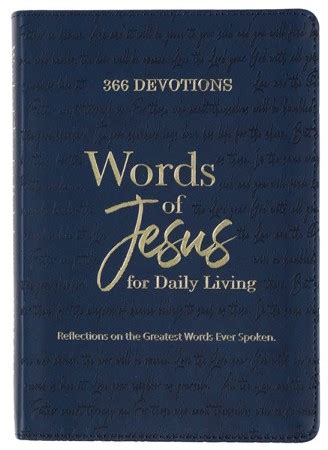 Devotional Words Of Jesus For Daily Living Faux Leather Cherie Hill