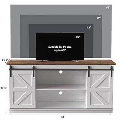 Jummico Farmhouse Tv Stand Up To Inches Mid Ubuy India