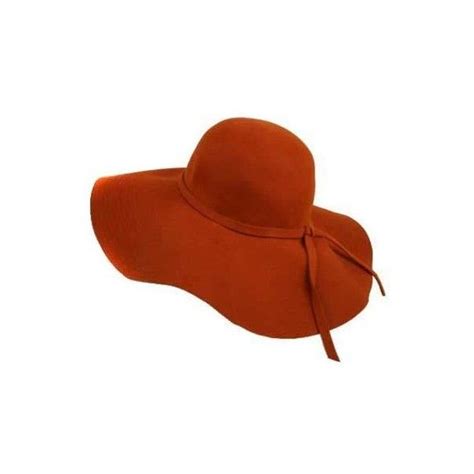 Luxury Divas Burnt Orange Rust Wool Wide Brim Diva Style Floppy Hat