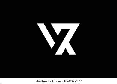 Initial Letter Vx Monogram Sliced Logo Stock Vector Royalty Free