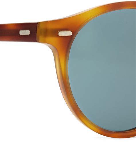 Oliver Peoples Gregory Peck Round Frame Tortoiseshell Acetate