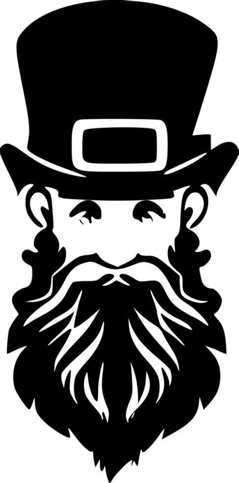 Leprechaun, Black and White Vector illustration 23853812 Vector Art at ...