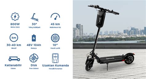 ONVO OV 110 ELEKTRİKLİ SCOOTER 800W