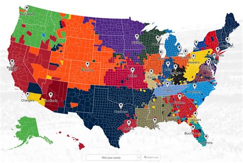 NFL Fan map according to Twitter [998x673] : r/MapPorn