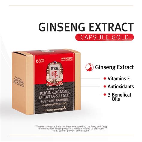 Buy Korea Ginseng Corp Korean Red Ginseng Extract Capsule Gold 100