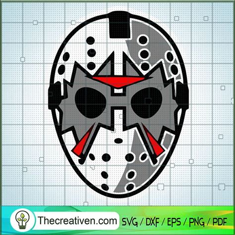 Jason Voorhees Mask Svg Horror Movie Svg Halloween Svg Premium