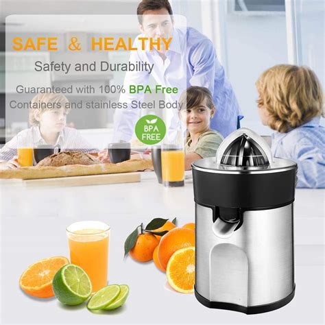 AICOK Electric Citrus Juicer with 2 Stainless Steel Cones, Quiet 85W M ...